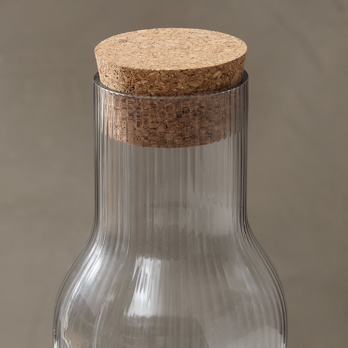 Gatsby Ripple Glass 1L Carafe - Smoked