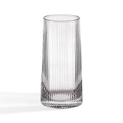 Gatsby Set of 4 Ripple Glass Highballs - Smoked