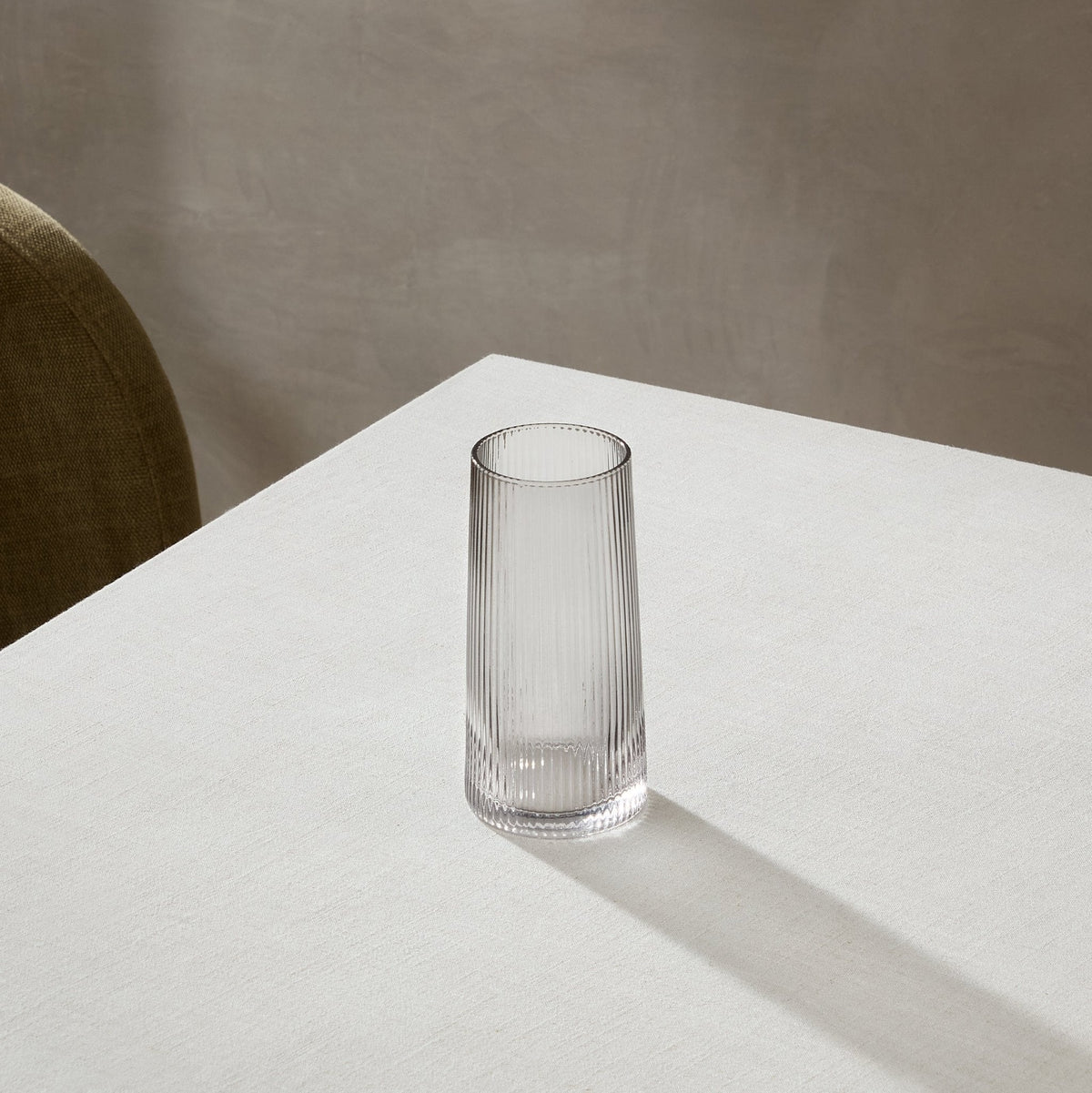 Gatsby Set of 4 Ripple Glass Highballs - Smoked