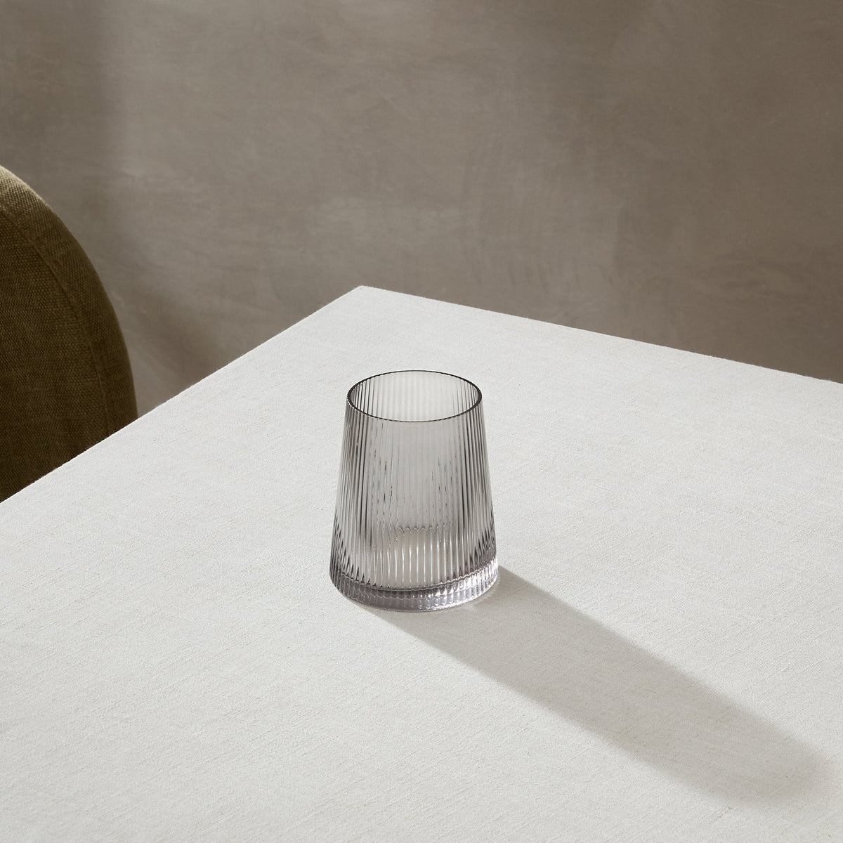 Gatsby Set of 4 Ripple Glass Tumblers - Smoked