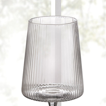 Gatsby Set of 4 Ripple Glass Wine Glasses - Smoked
