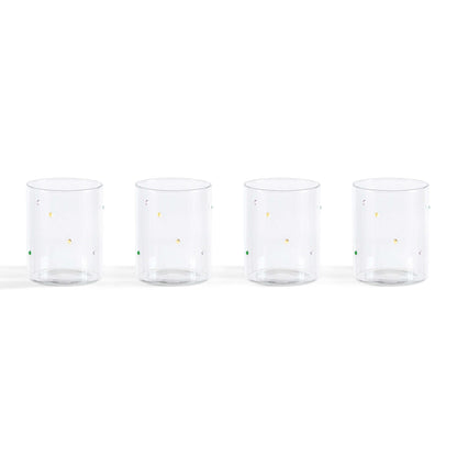 Nelly Polka Dot Glass Highballs - Set of 4 - Clear