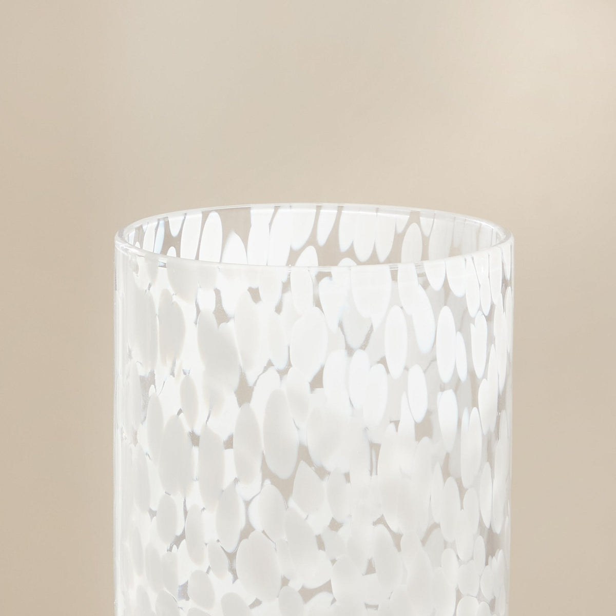 Sarda Dotty Glass Tumblers - Set of 4 - White