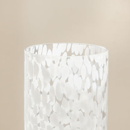 Sarda Dotty Glass Tumblers - Set of 4 - White